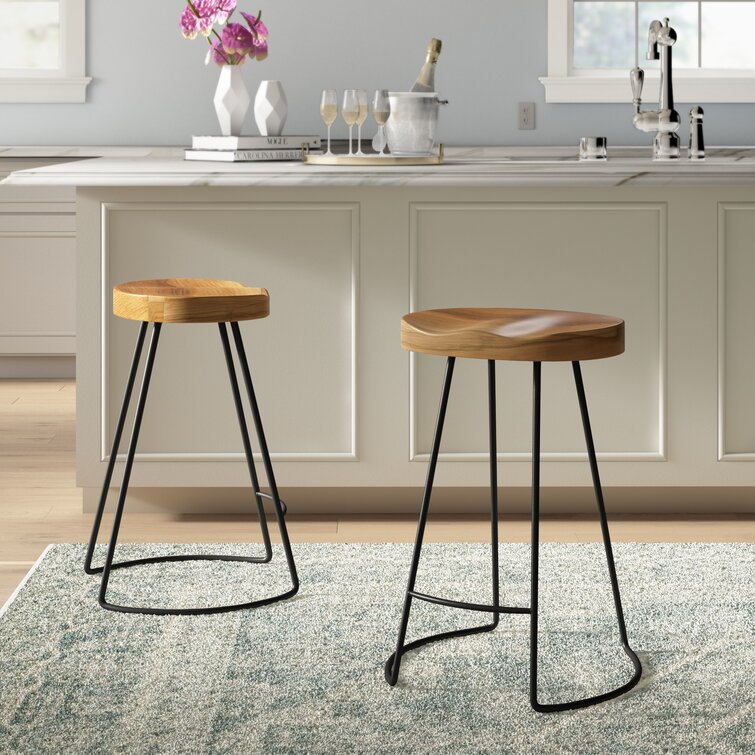 Wood and discount metal stools kitchen